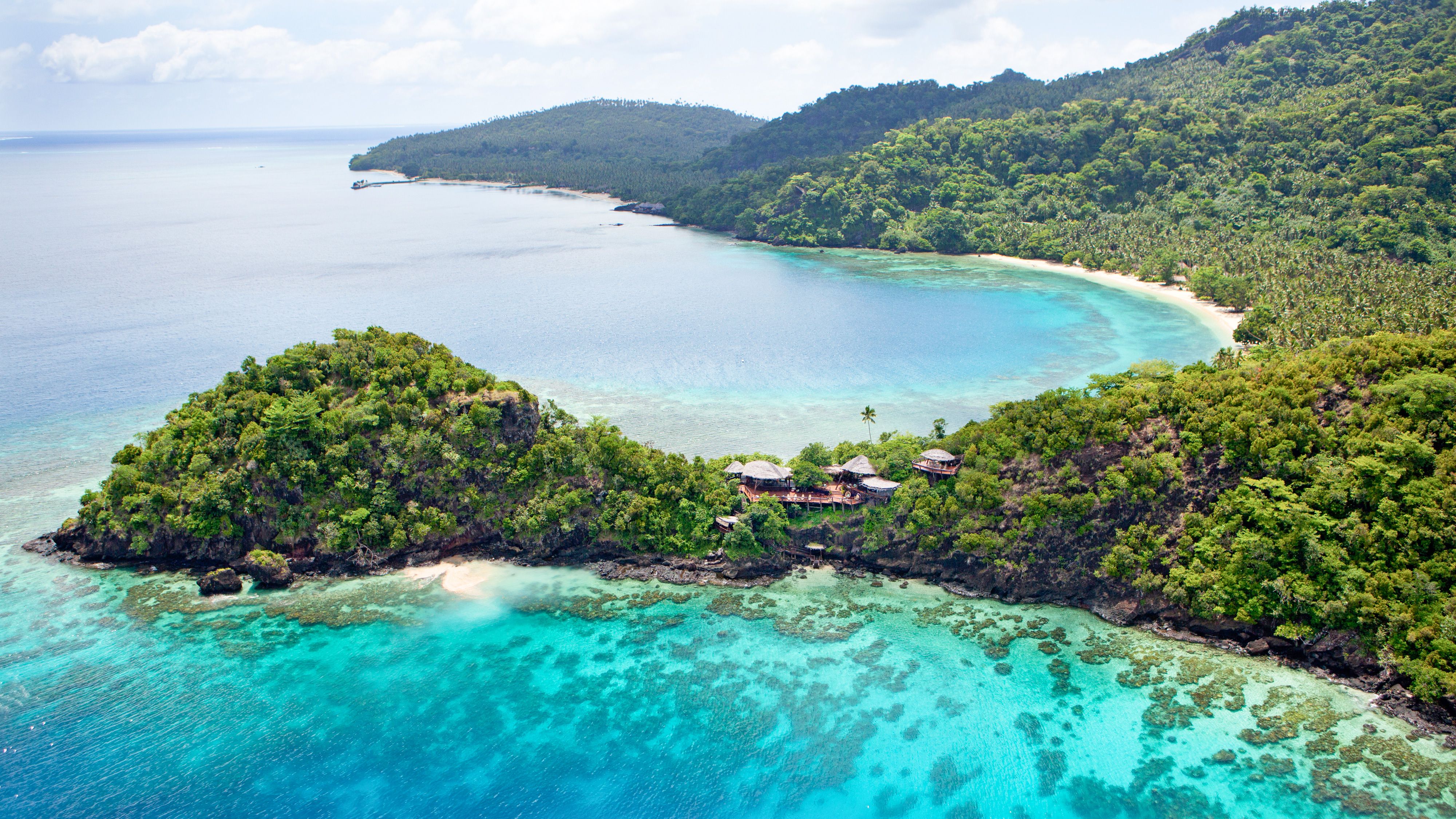 Pristine tropical beach with turquoise water